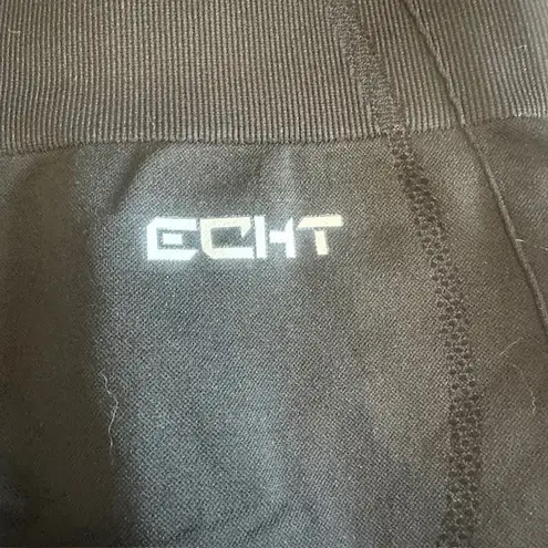 ECHT Arise Ombre Full Length Leggings High Waist Workout Black to Red Sz Med