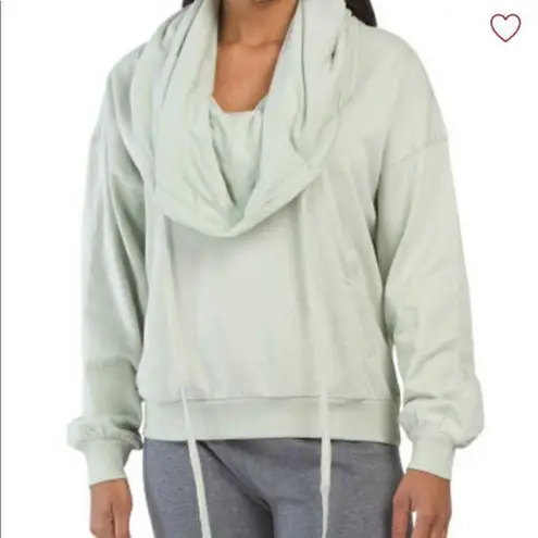 Young Fabulous and Broke  Sage Green Oversized Cowl Neck Hoodie