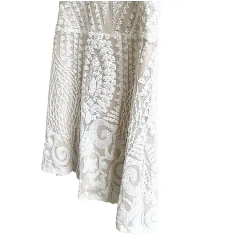 superdown Revolve  Tiff Micro Mini Dress Sparkly Sequins Size XS Nude Ivory thumbnail 5