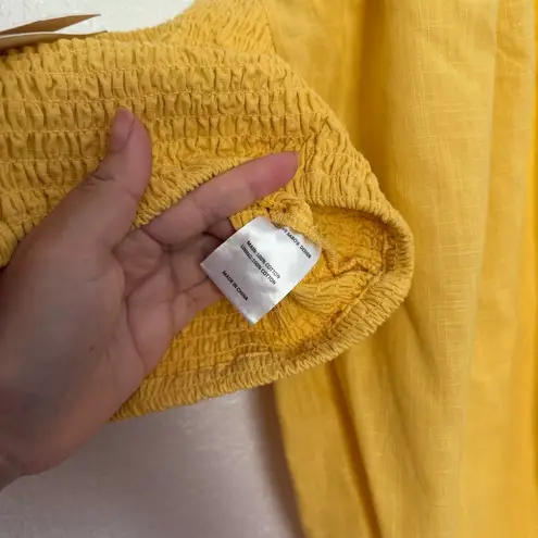 NWT Sabo Tuscany Shirred Crop Top Yellow XS