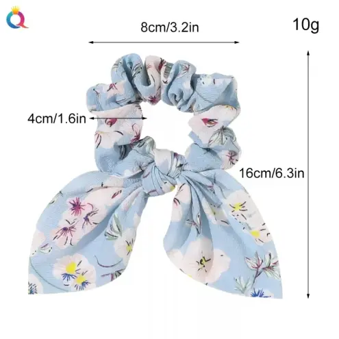 Boutique Pink Flowers Hair Scrunchie & Hair Tie