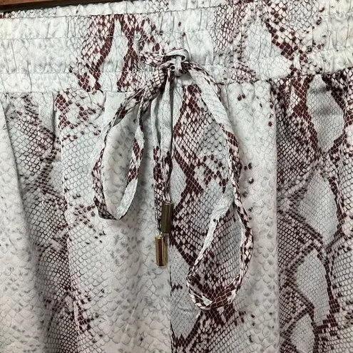 Bishop and Young Anthropologie Serpentine Satin Joggers Women's XS Snakeskin