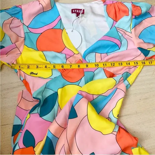 STAUD Mini Dress in Citrus Kaleidoscope NWT