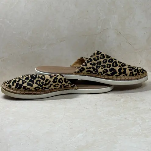 Seavees Lido Slide Leopard Print Cowhide Mule Slip On Comfort Shoes 7.5 Casual