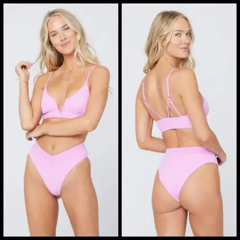 l*space 💕💕 Ribbed Bikini Set ~ Rosebud Pink S NWT