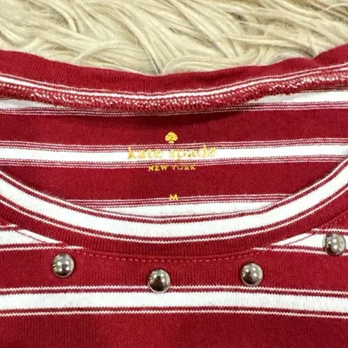 Kate Spade  fringe striped blouse size medium