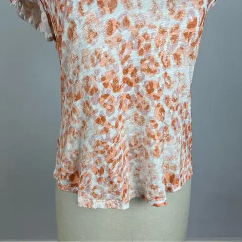 Anthropologie  Pilcro Scoop Neck Tee in Orange Motif