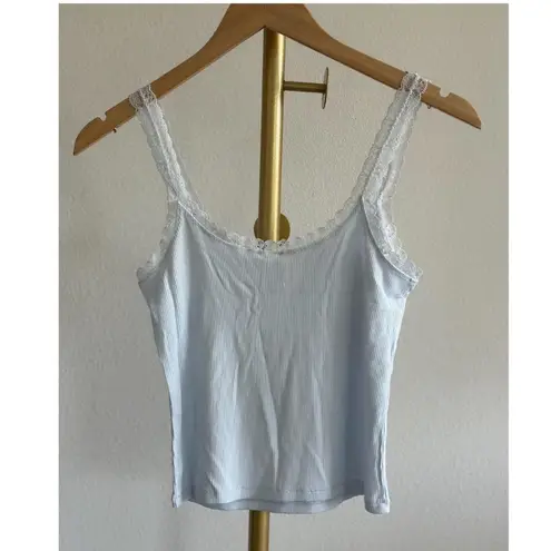 SKIMS Soft Lounge Lace Cami in Blue Quartz, Size Small