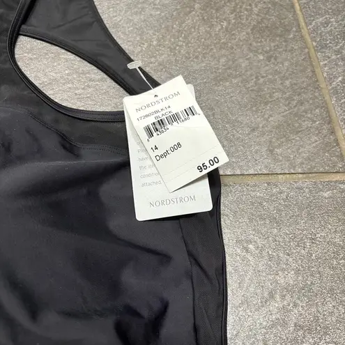 Summersalt Nordstrom Black Mesh Free Style One Piece Swimsuit SZ 14 Open Back