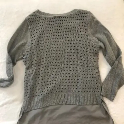 st. john's bay Combo‎ style grey pullover sweater L EUC