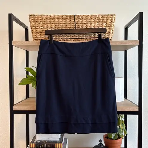 CAbi  5051 Lido Navy Blue Ponte Knit Pencil Career Skirt, 6