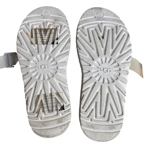 UGG - Fluffita Slide White Shearling Platform Sandals Sz 9