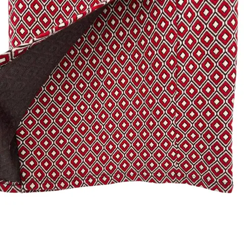 Maeve By Anthropologie Red Diamond Pattern Wrap Pencil Skirt Size XS