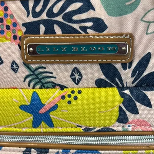 Lily bloom Pink and Blue Floral Tote Bag