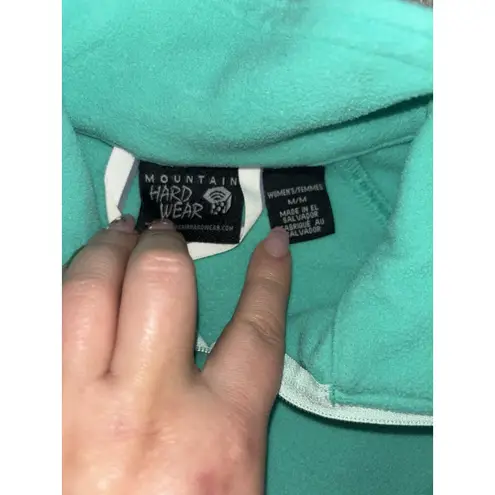 Mountain Hardwear Fleece Quarter Zip Pullover Sweatershirt Women's Medium Teal