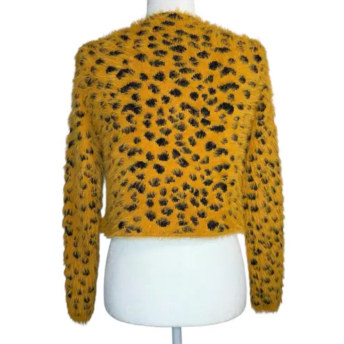 Kamana Convertible Cheetah Cardigan Sweater S Long Sleeve Fuzzy Cozy Pockets