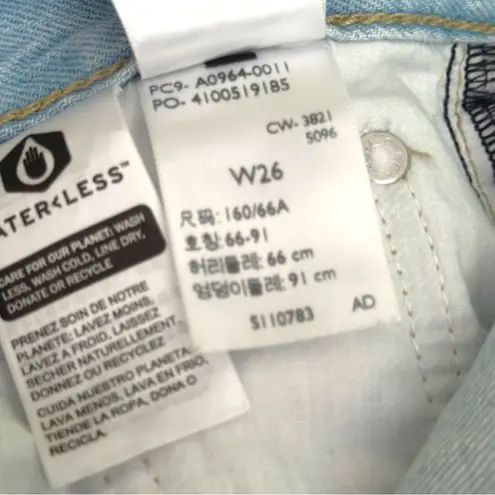 Levi's  Low Pro Straight Jeans Light Wash Cotton Sz 26 L31”