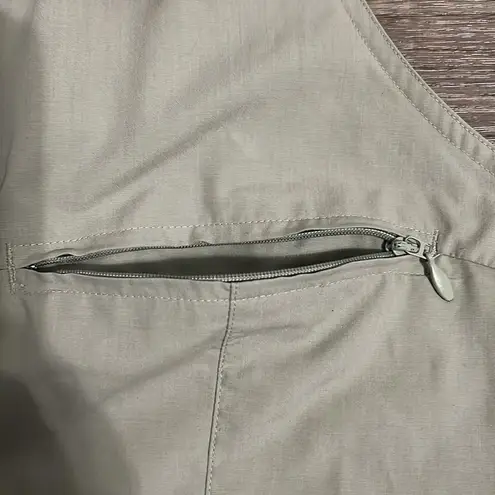 Destination 10K Feet Above Sea Level Sleeveless Button Down Outdoor Blouse Top Green