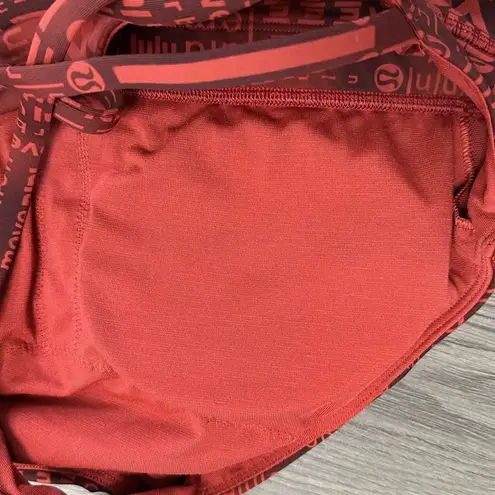 Lululemon Energy High Neck Longline Medium Support Sports Bra Ombre Red Multi 6