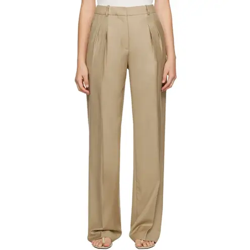 Loulou Studio Sbiru Pants in Beige XSmall New Womens Tailored Trousers Tan Size XS - Image 12