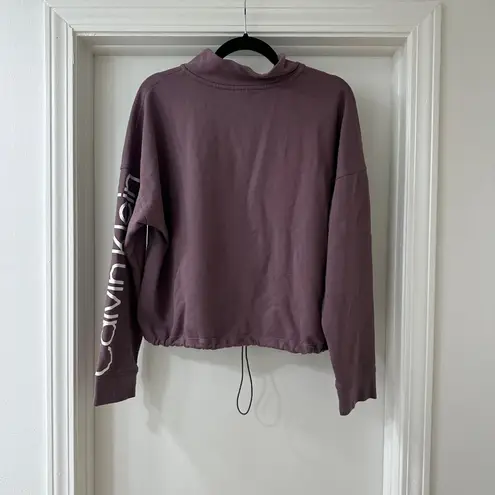 Calvin Klein  Purple Collared Sweatshirt, Size XXL