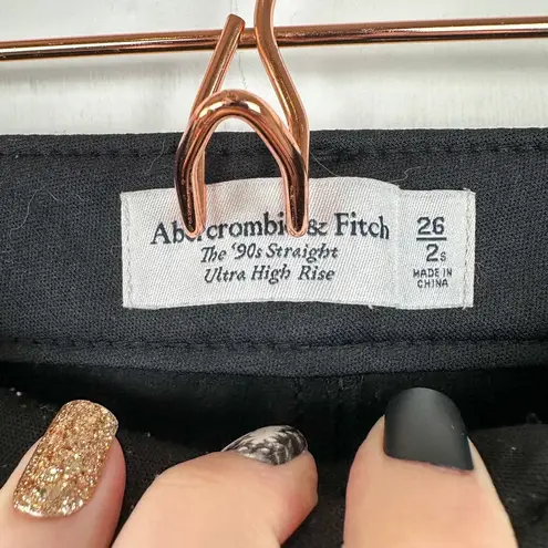 Abercrombie & Fitch  Vegan Leather Pants The 90s Straight Ultra High Rise Short