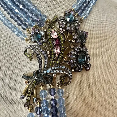 Heidi Daus Floral Bouquet Tassel Necklace