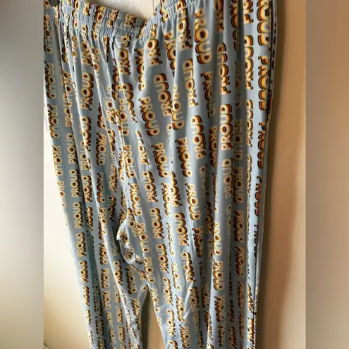 BP . Be Proud Pride Print NWT Gender Inclusive Joggers In Blue Falls Mania Size L
