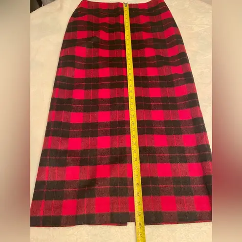 Nine & Co. 🖤Buffalo Check Plaid Skirt Maxi Wool Blend, Size 10