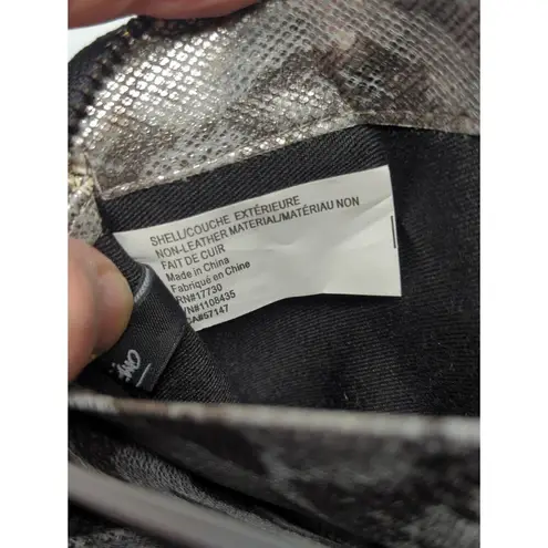 Mossimo Crossbody Purse Gray Snake Print Silver Chain Vegan Faux Leather Gray