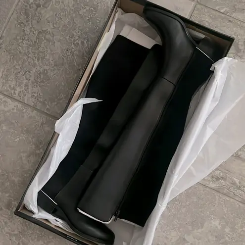 Alfani Ludlowe Black Leather Over-The-Knee Boots, Size 5.5 New in Box $169.50
