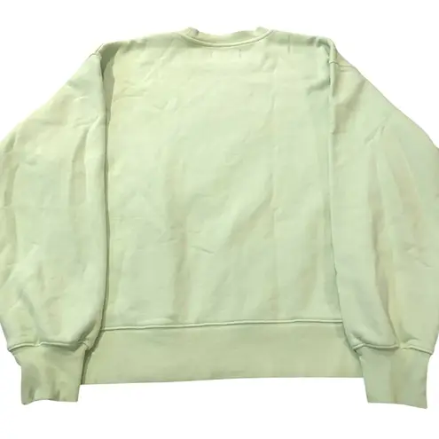 Tna Aritzia Cozy Fleece Perfect Crewneck Sweatshirt Lime Green Size 2 Oversized