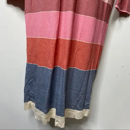 Wildfox  Sunset Stripe Dress in cream pink  Color long sleeve sz M