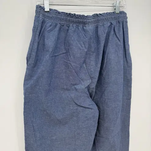 Jantzen Classics Blue Cotton Blend Lightweight Pants Size 16 Drawstring