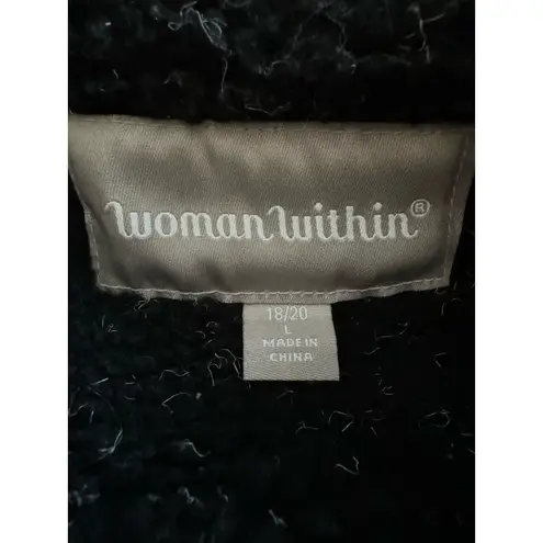 Woman Within  Hooded Berber Fleece jacket size large (18-20)