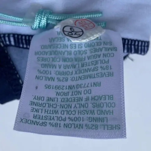 Kona Sol Swimsuit One Piece Size Medium 8-10 Polka Dot Navy And White Retro NWT