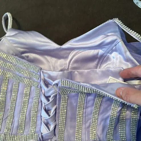 Women’s Purple & Silver Sparkly Short Prom Party Homecoming Dress Size 6 NWT