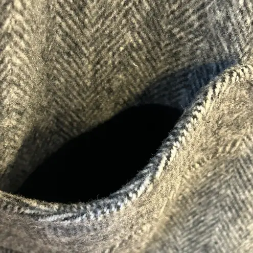 NYC New York Girl Herringbone Tweed Wool Blend Duster Coat Size 6 Gray