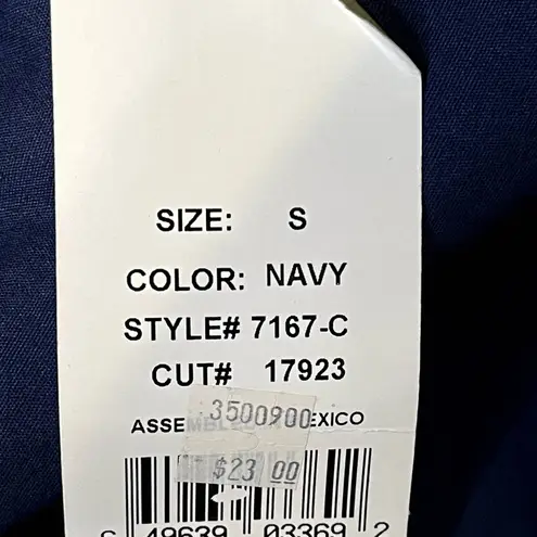 Peaches Uniforms Scrub Cargo Bottom Blue Drawstring Waist 7167C Women Small NWT