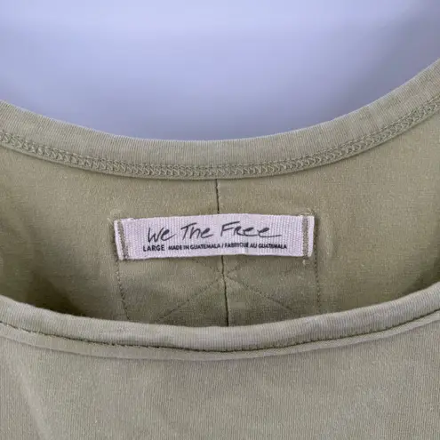 Free People We The Free x  Can't Let Go Shirt Size Large Snakeskin Moss NWT Top - Image 4