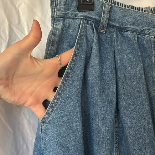 Classic Elements  Denim Button-Front Maxi Skirt Size 14