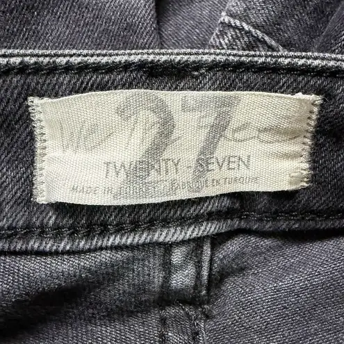 We The Free  Jeans Size 27 Denim Jegging Raw Hem High‎ Waist Cropped Black