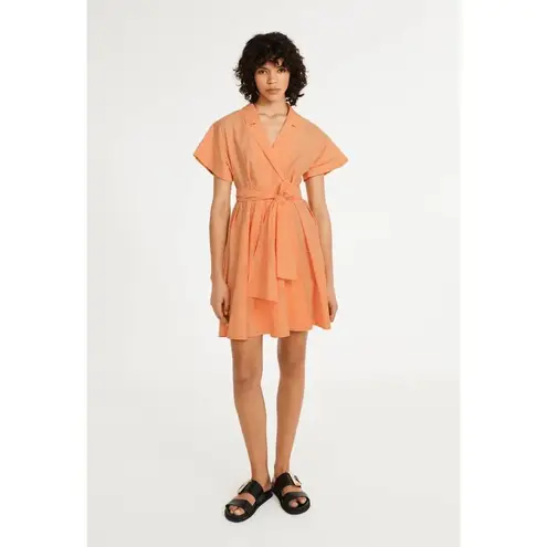 Claudie Pierlot Paris Short Sleeve Coral Tie