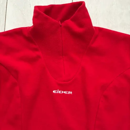Eider Fleece Jacket Quarter Zip Women’s 40 Red Ski Outdoors Full Zip Mock Neck Size M