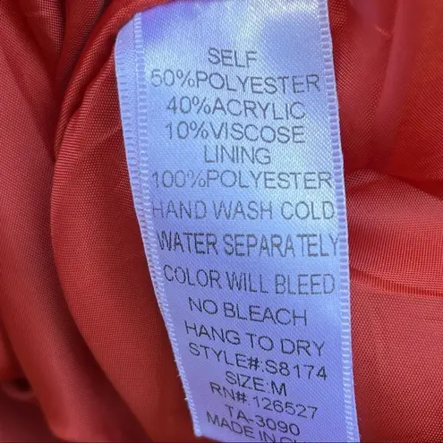 Alythea retro orange a line mini skirt M