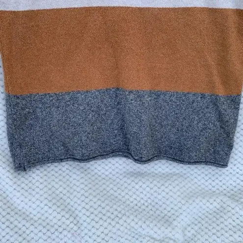 Pinque striped Crew Neck Striped Pullover Sweater SZ L multicolor fall Gray Size L