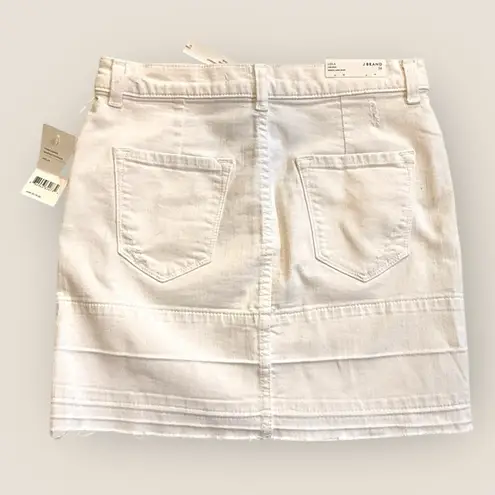 J Brand  | Leila Mid Rise White Denim Pencil Skirt | Size 26