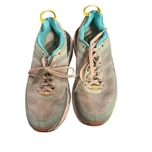 Hoka One One Womens Bondi 6 1019270 VBWI Gray Running Shoes Sneakers Size 7.5