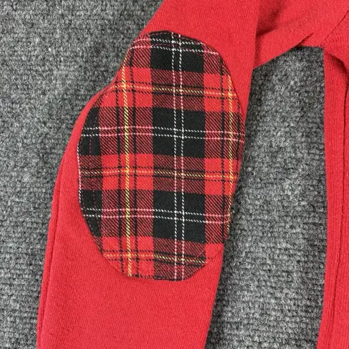 Disney  Womens Mickey‎ Mouse Red Sweatshirt Sweater Top Small Elbow Patches Vtg