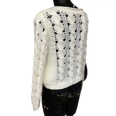 Willow & Clay  Ivory Chunky Cable Knit Sweater